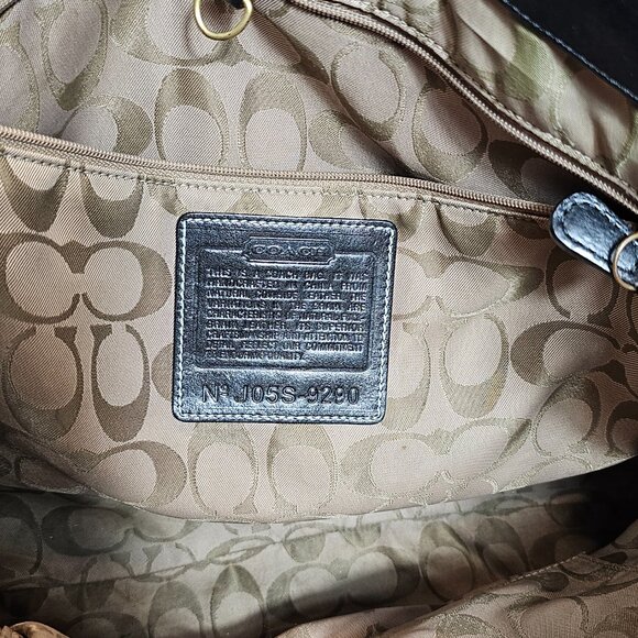 Coach Hamptons Leather Shoulder Bag Black Braided Strap Tassel Vintage - Picture 14 of 16